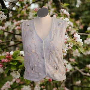 Northern Reflections Pastel Floral Cardigan Vest